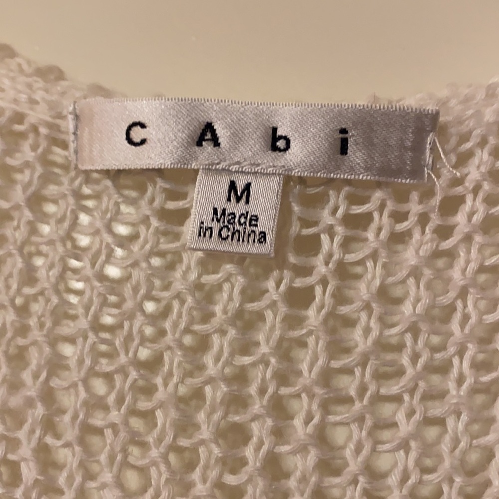 Cabi Cream Knit Tank Size Medium - Picture 2 of 3